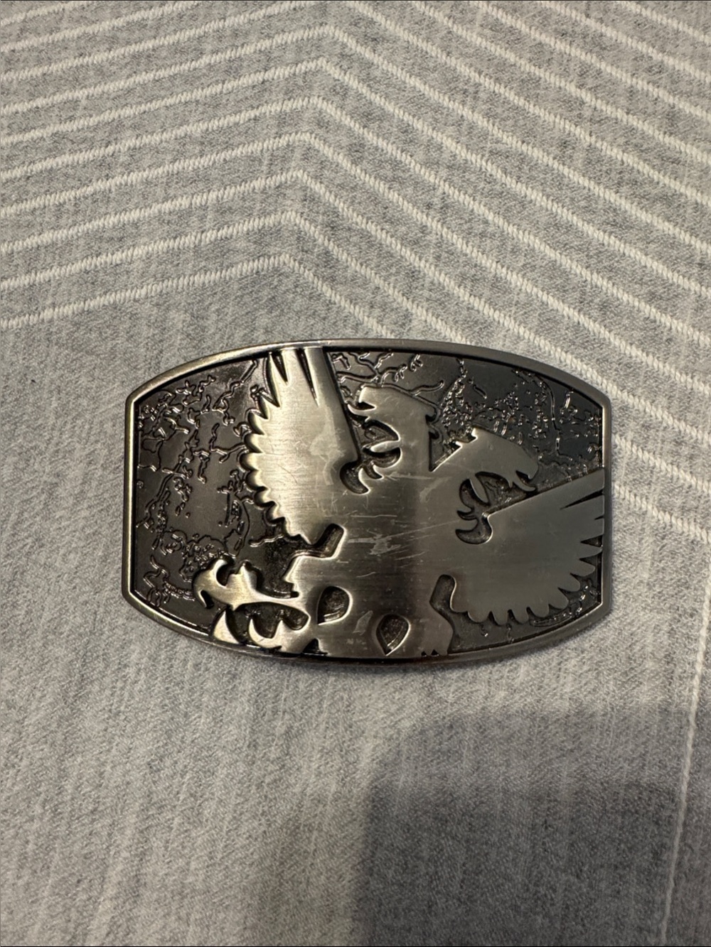 Men's Black Metal Eagle Belt Buckle - Unbranded